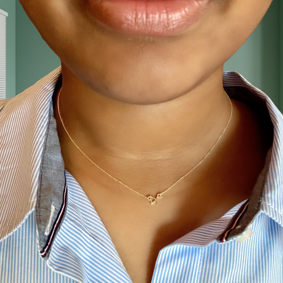 14k Gold Delta Gamma Necklace | mazi + zo sorority jewelry