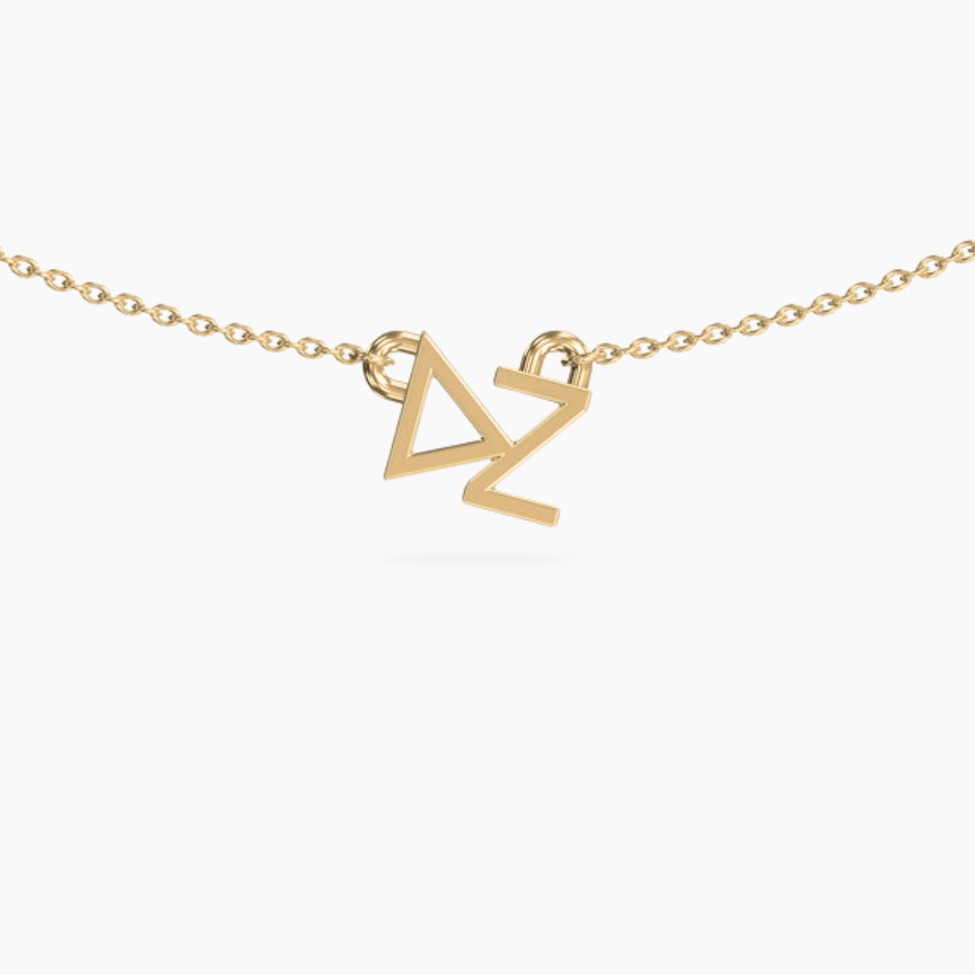 Delta Zeta Necklace | 14k Gold | mazi + zo sorority jewelry