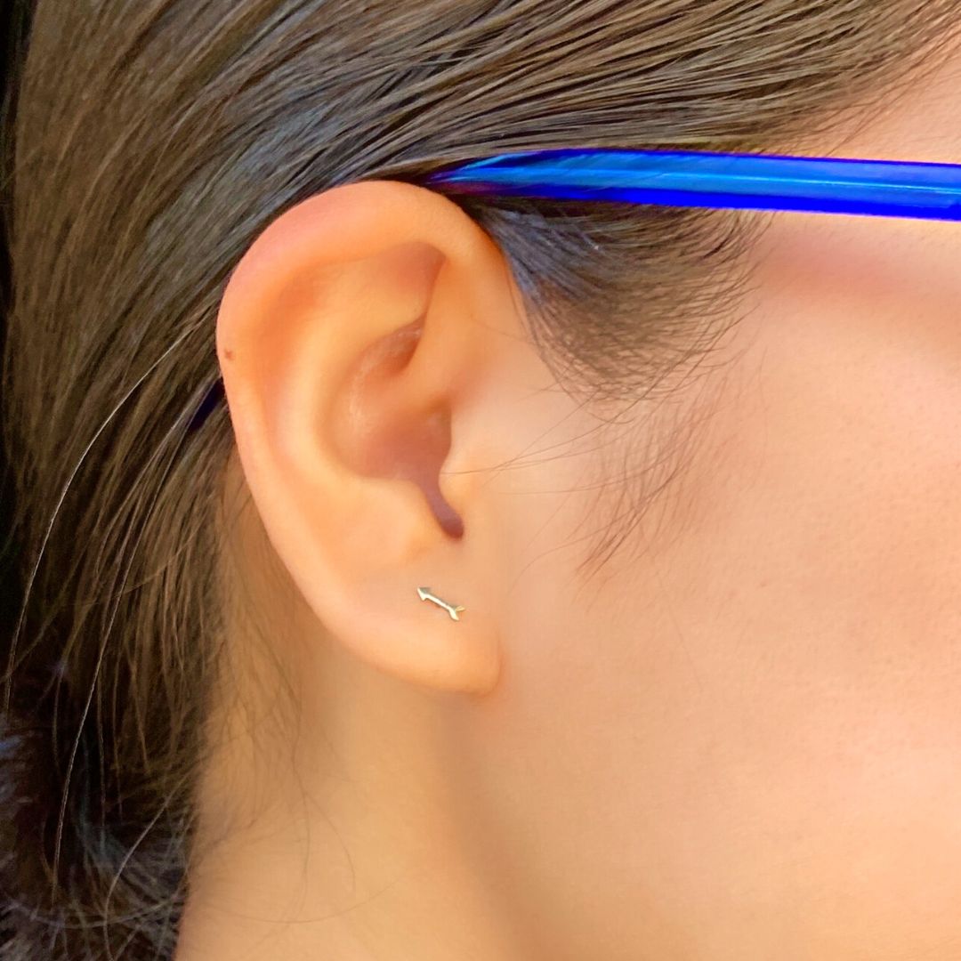 14k Gold Pi Beta Phi Arrow Earring | mazi + zo sorority jewelry