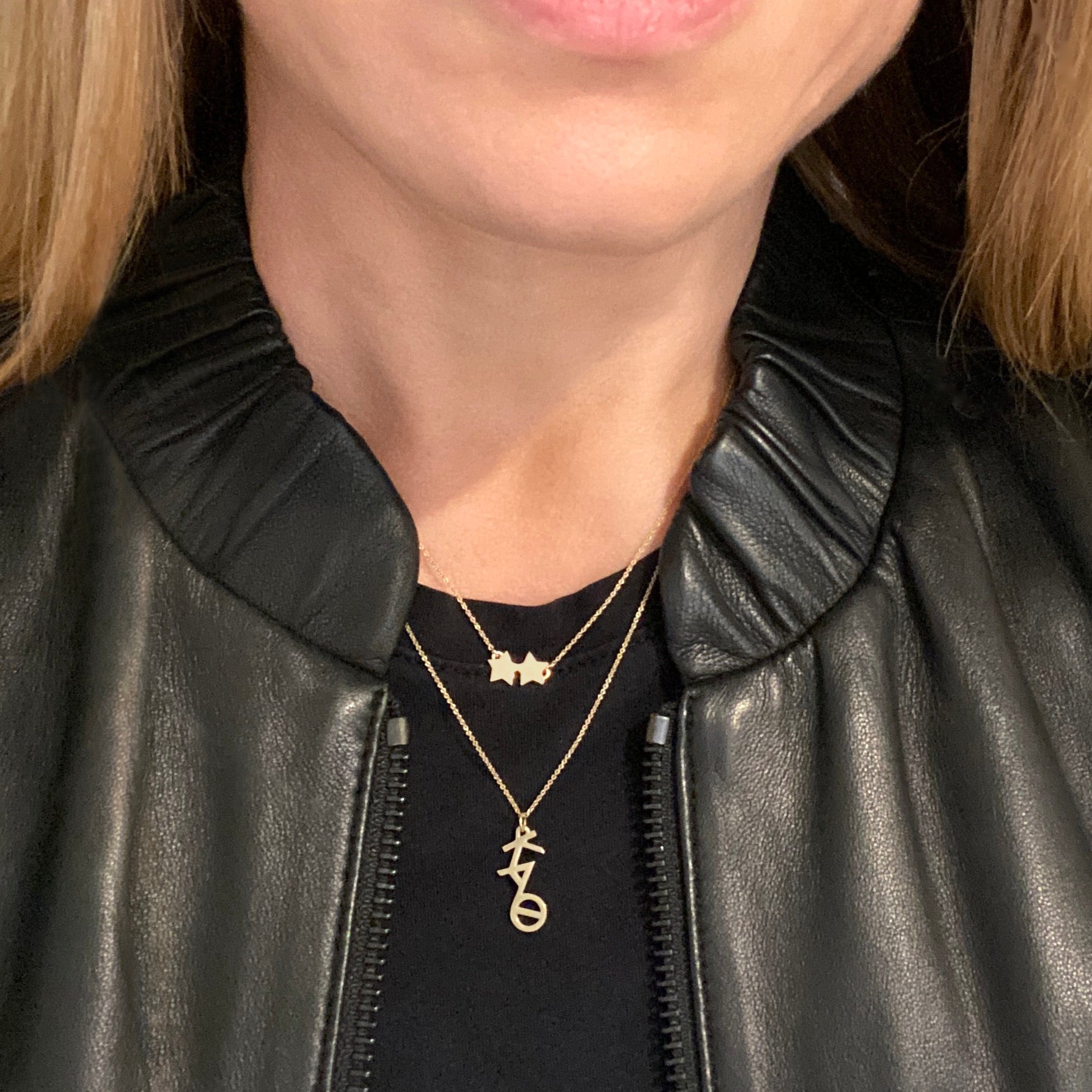 14k Gold Kappa Alpha Theta Lavalier Necklace | mazi + zo sorority jewelry
