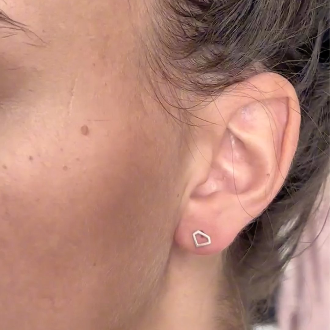Sterling Silver Alpha Delta Pi Diamond Earrings | mazi + zo sorority jewelry