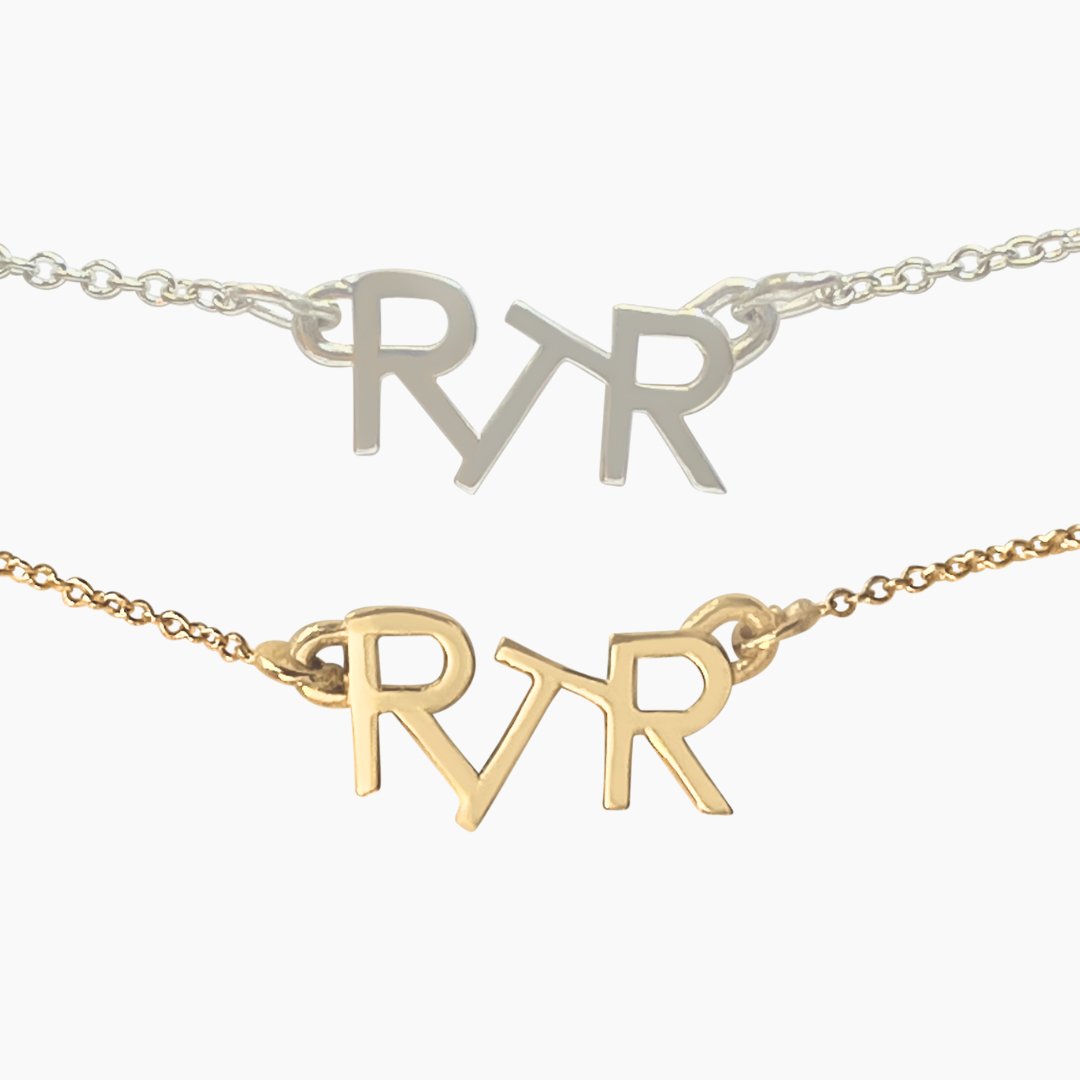 Silver and Gold VOTE necklaces | mazi + zo sorority jewelry
