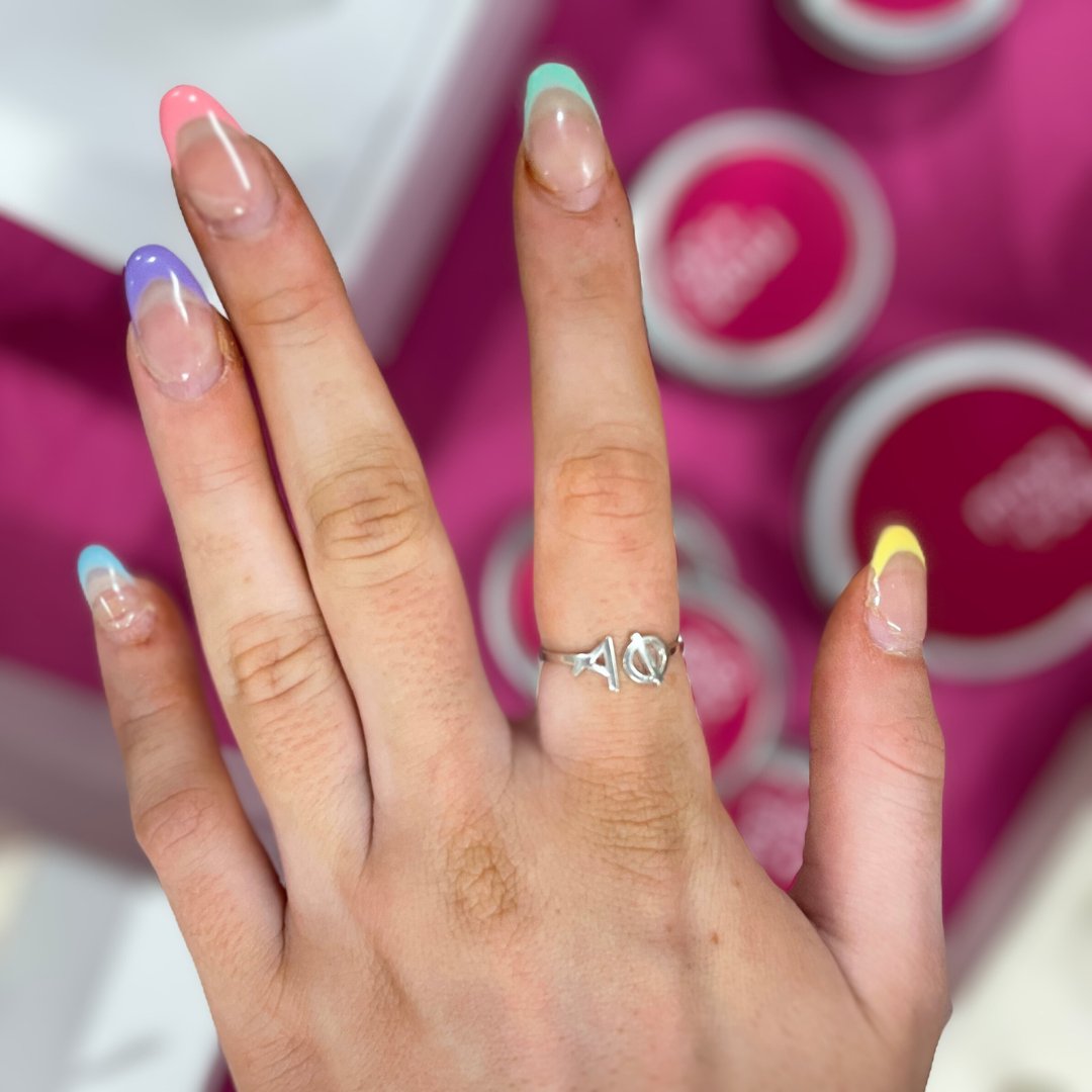 Sterling Silver Alpha Phi (APhi) ring | mazi + zo sorority jewelry