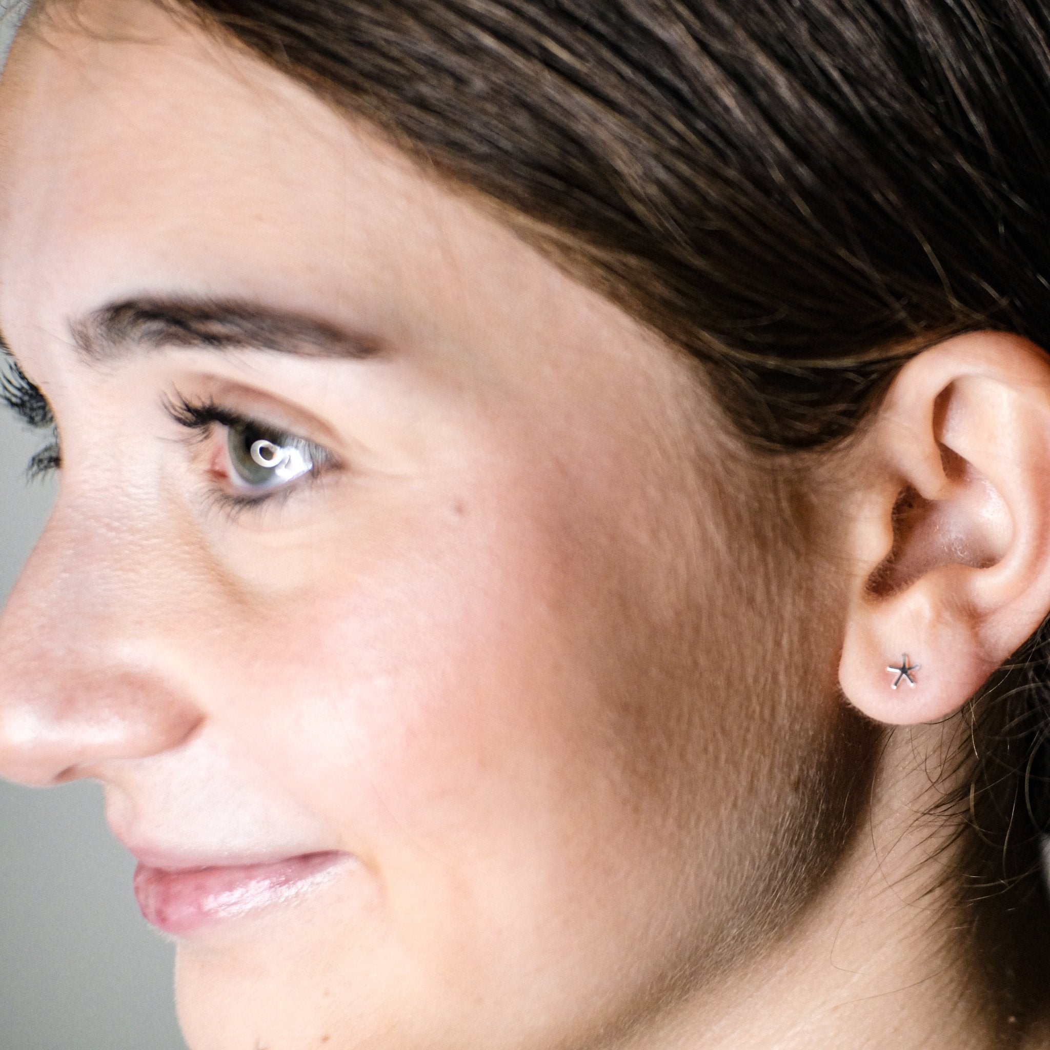 Sterlng Silver Asterisk Earrings | mazi + zo jewelry