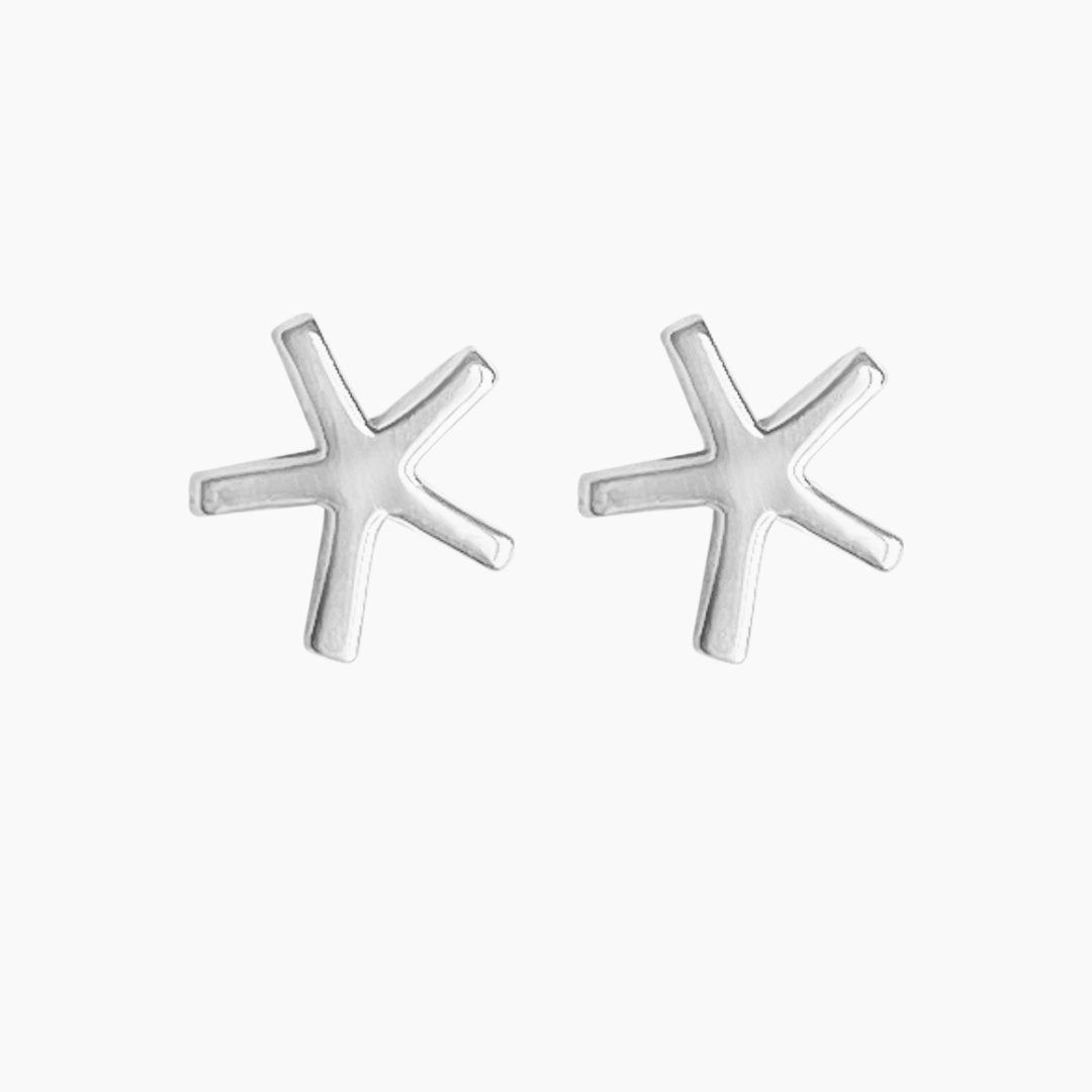 Sterlng Silver Asterisk Earrings | mazi + zo jewelry