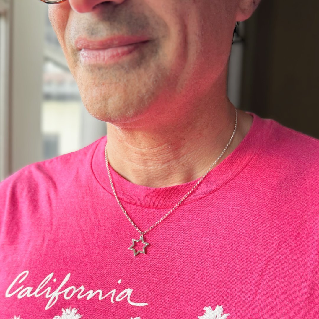Sterling Silver Star of David Necklace for men and women | Judaica jewelry | mazi + zo