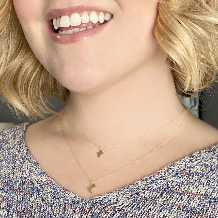 14k Gold Cactus Necklace | mazi + zo