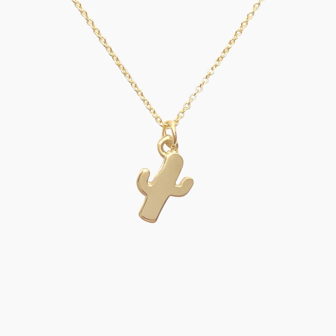 14k Gold Cactus Necklace | mazi + zo