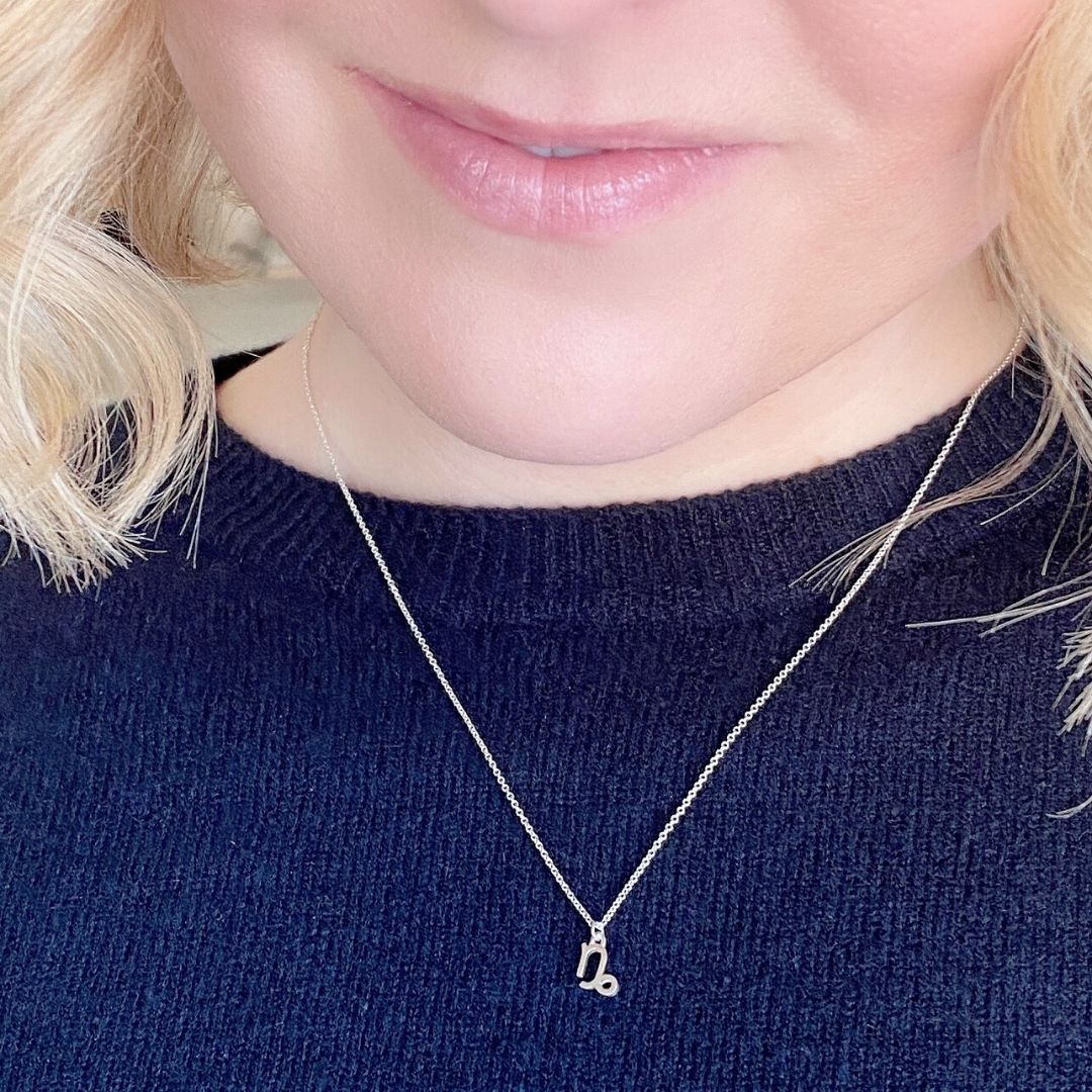 Sterling Silver Capricorn Sign Necklace | Zodiac Necklace | Horoscope Jewelry | mazi + zo