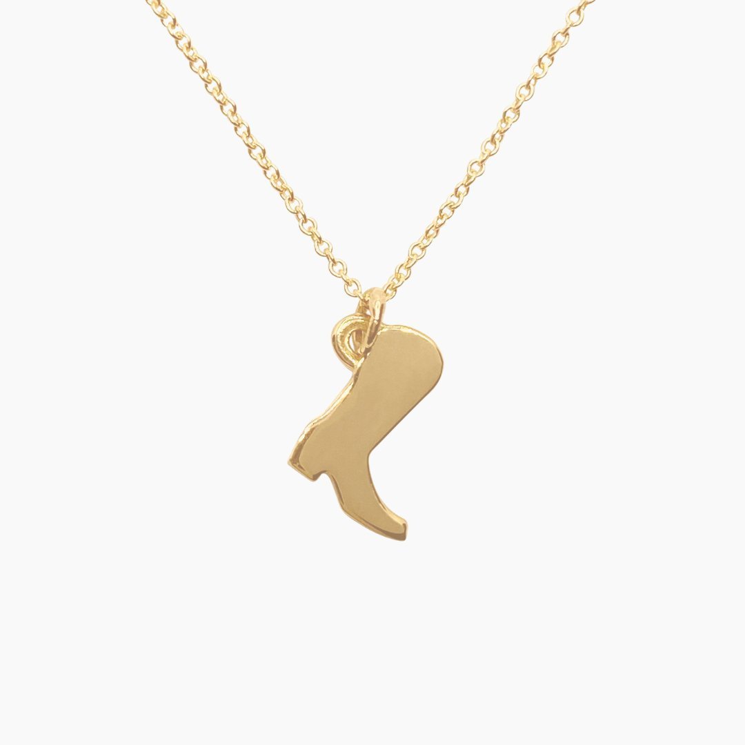 14k Gold Cowboy Boot Necklace | mazi + zo