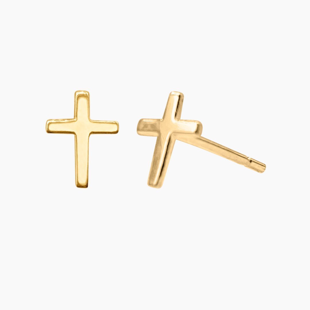 14k Gold Cross Earrings | mazi + zo jewelry