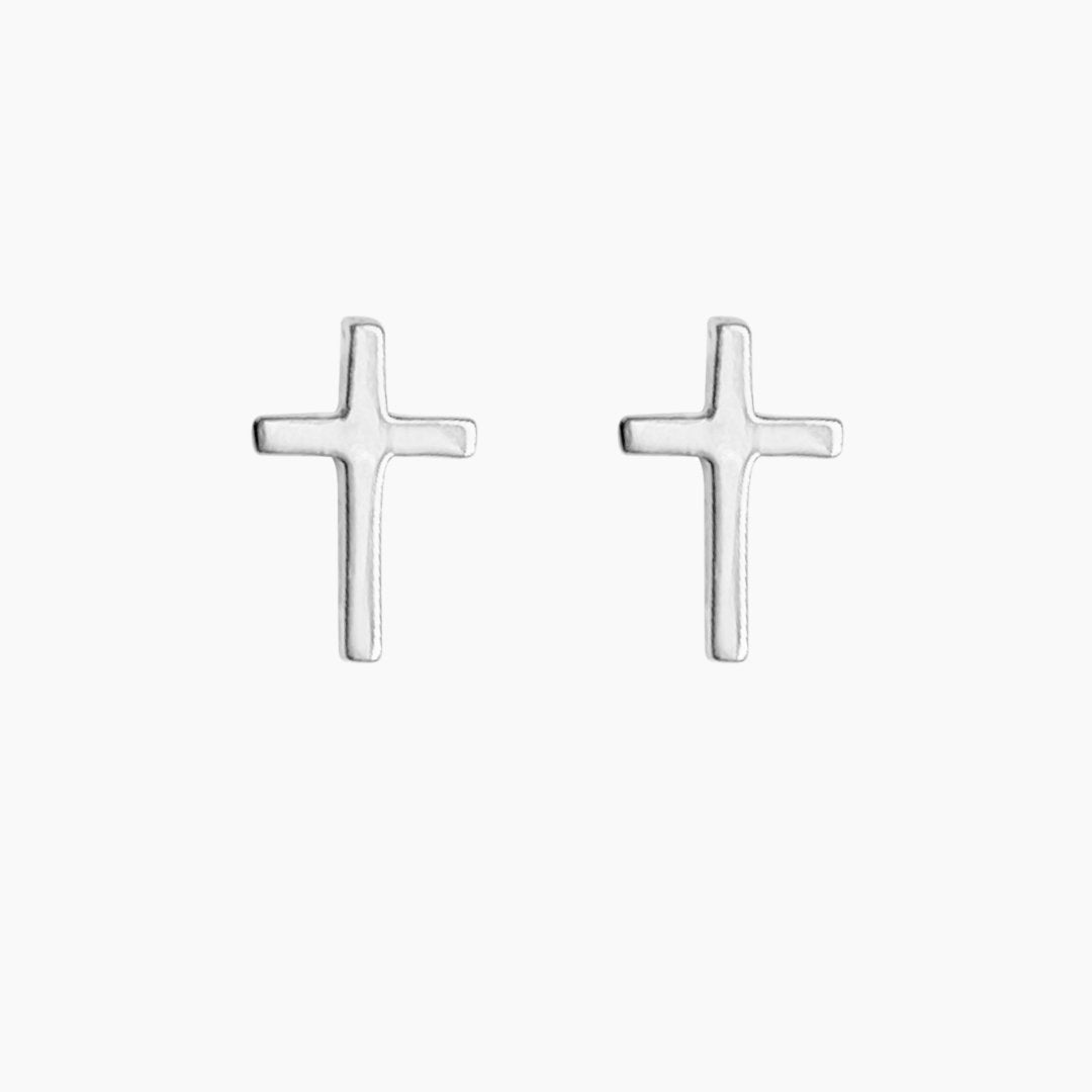 Sterling Silver Cross Earrings | mazi + zo jewelry