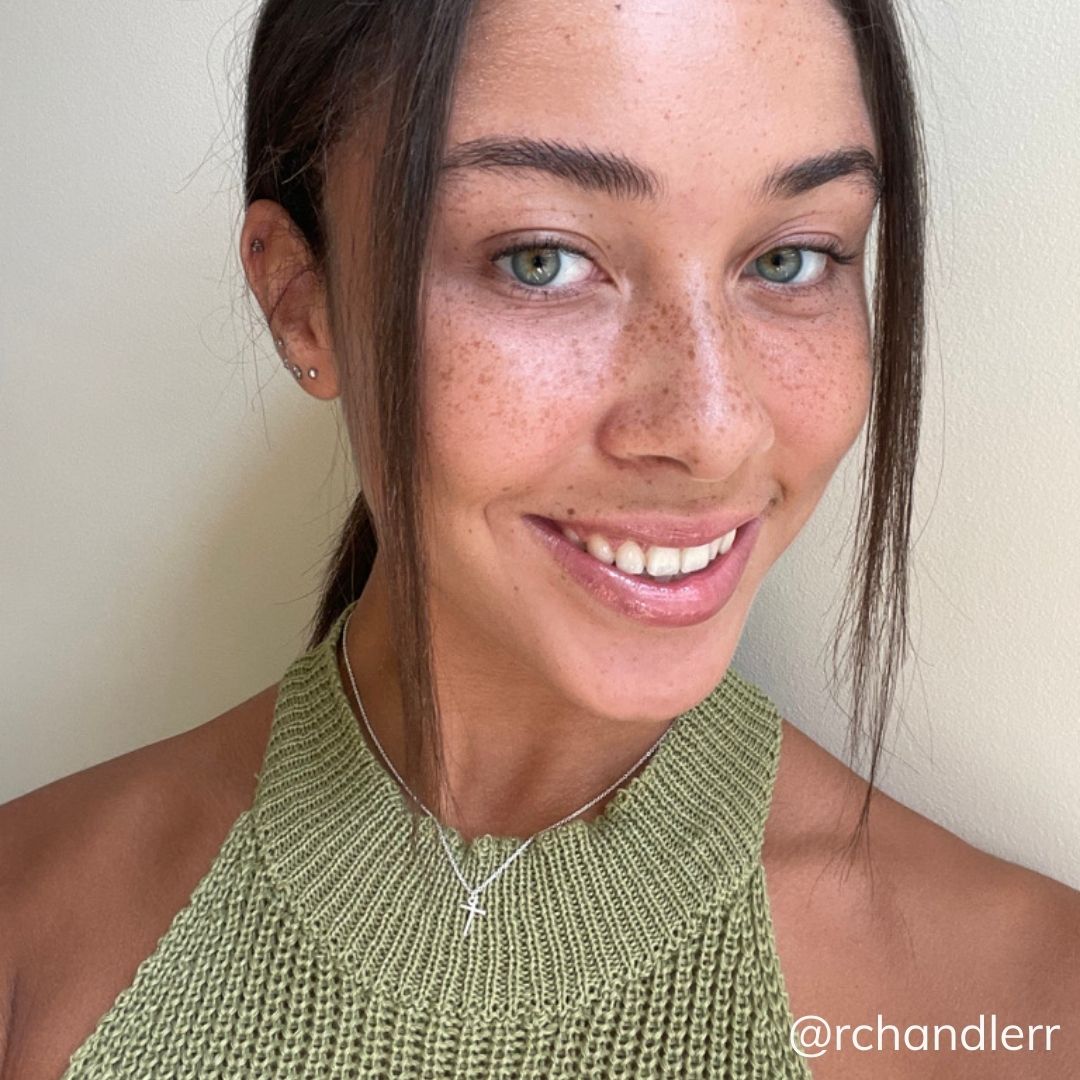 Sterling silver cross necklace on @rchandlerr | mazi + zo jewelry