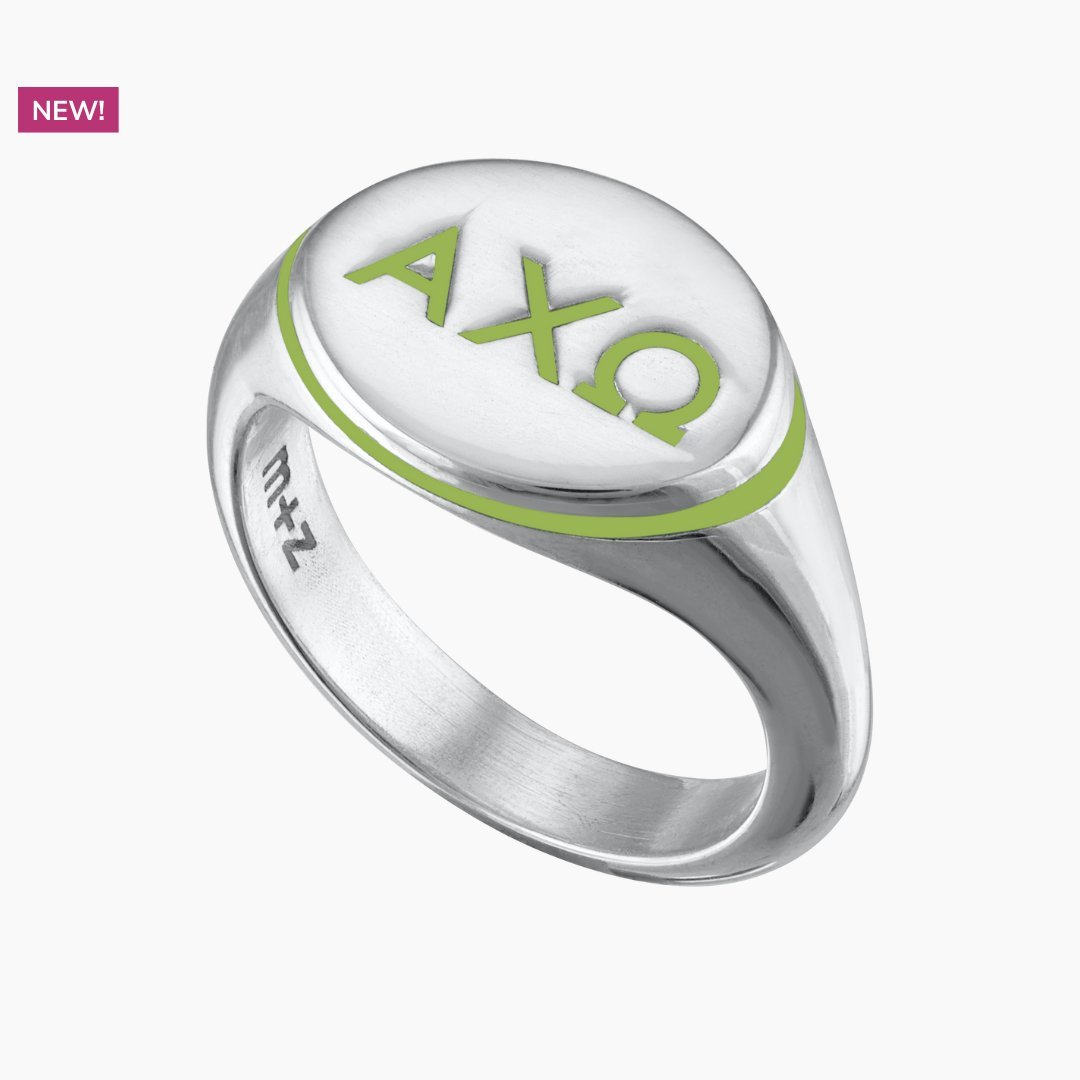 Alpha Chi Omega Signet Ring in Greencastle | mazi + zo sorority jewelry
