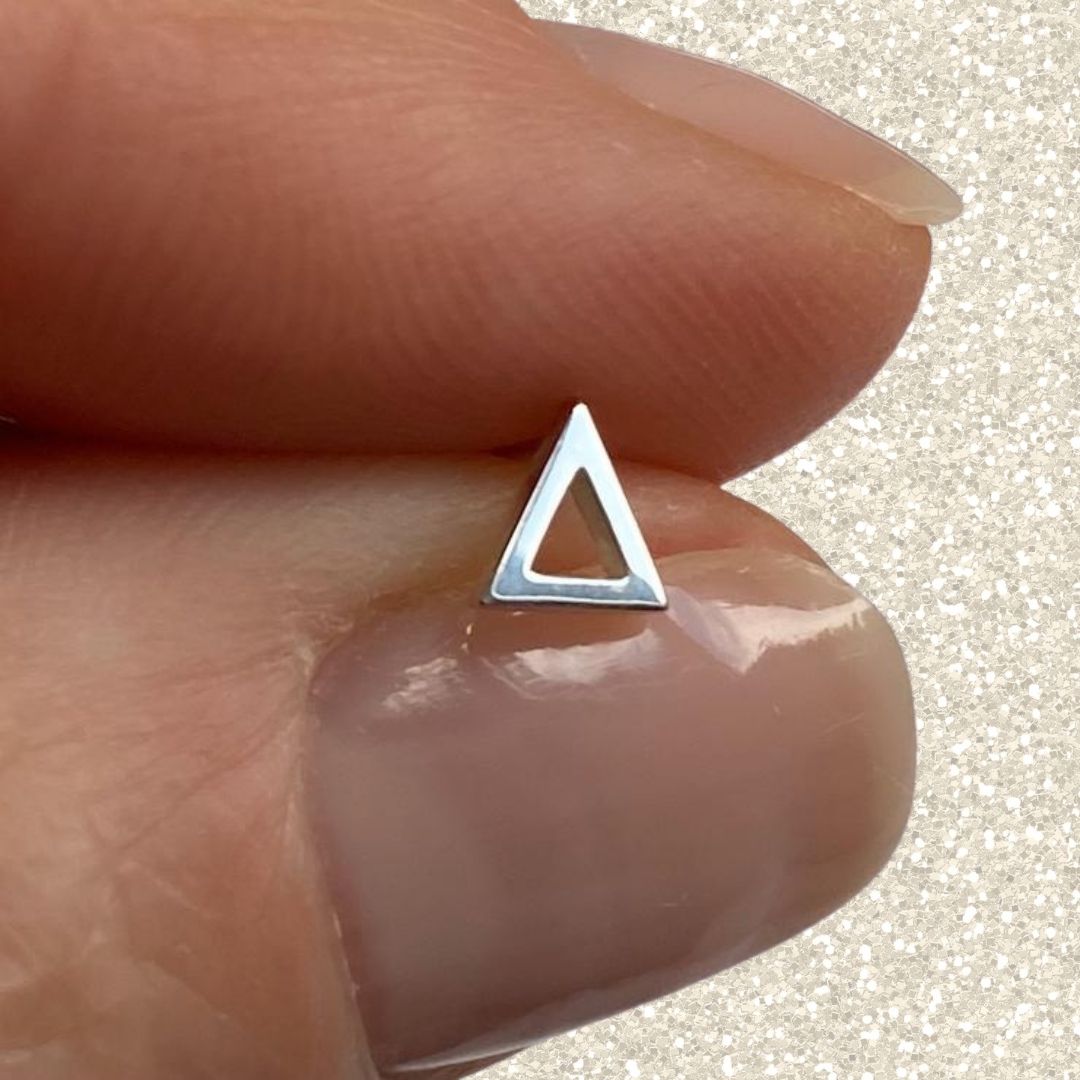Sterling Silver Delta Earrings | mazi + zo sorority jewelry