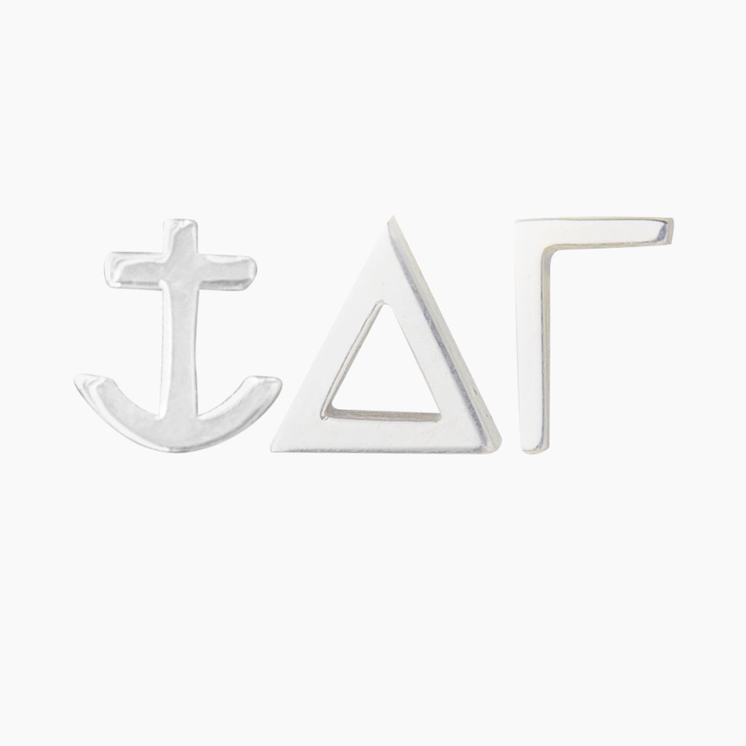 Sterling Silver Delta Gamma (DeeGee) Earrings | mazi + zo licensed sorority jewelry