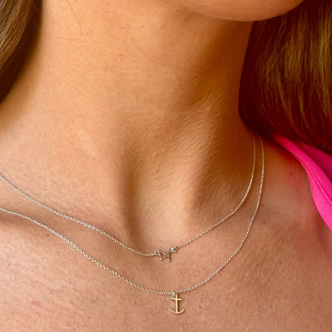 Delta Gamma Necklace | Silver | mazi + zo sorority jewelry