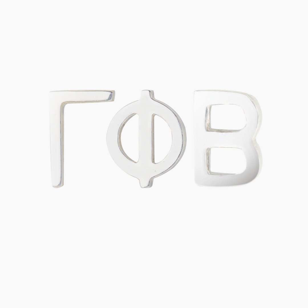 Silver Gamma Phi Beta Earrings | mazi + zo licensed sorority jewelry