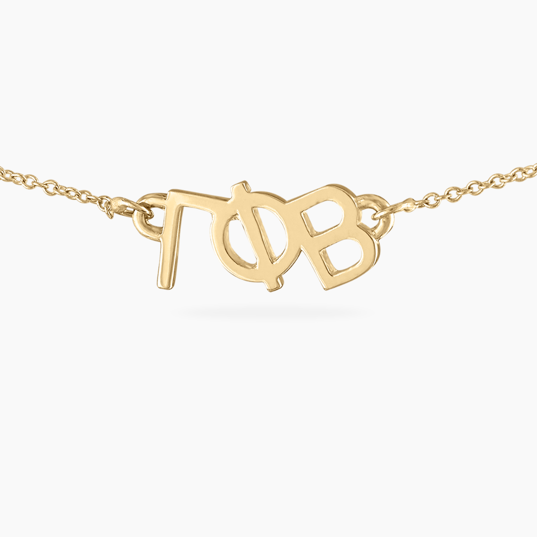 14k Gold Gamma Phi Beta Necklace | mazi + zo sorority jewelry