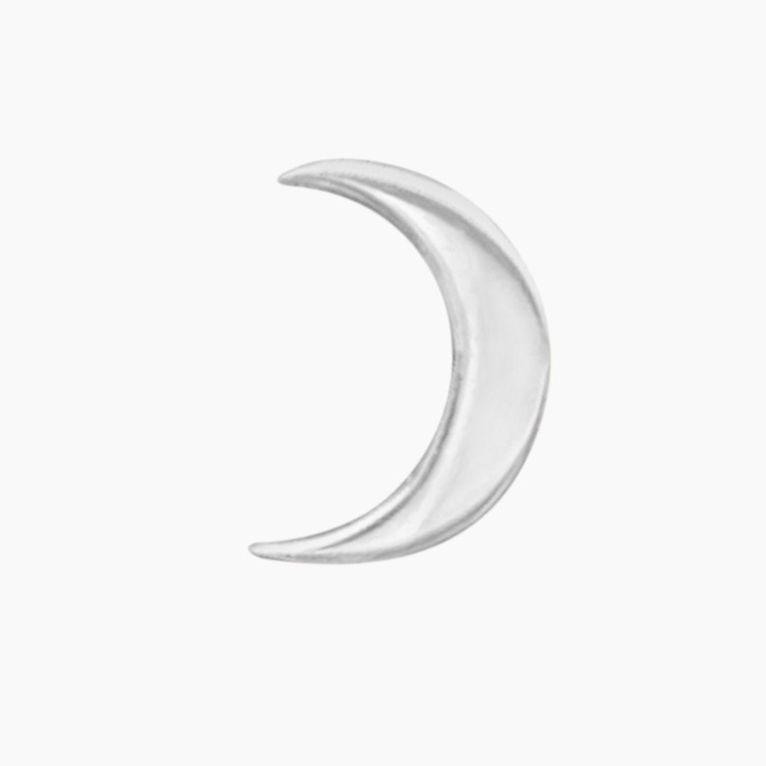 Silver Gamma Phi Beta Crescent Moon Earrings | mazi + zo sorority jewelry