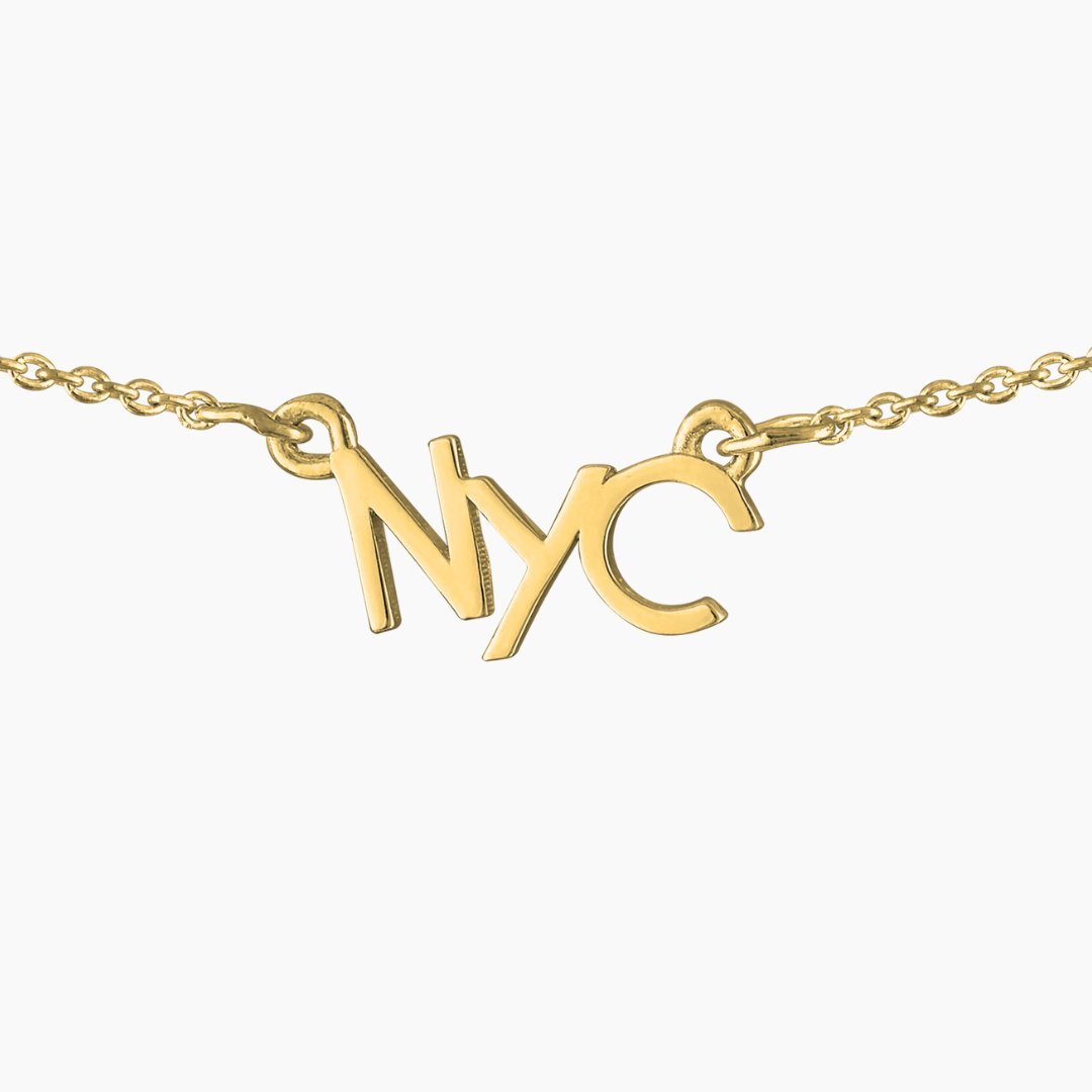 I Love NYC Necklace in 14k Gold