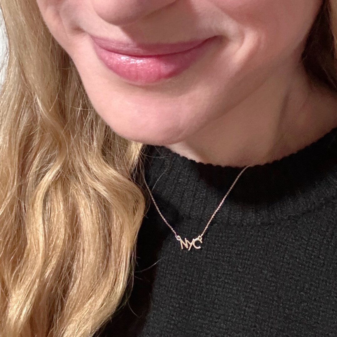 14k Gold NYC Necklace | I love NYC | mazi + zo jewelry
