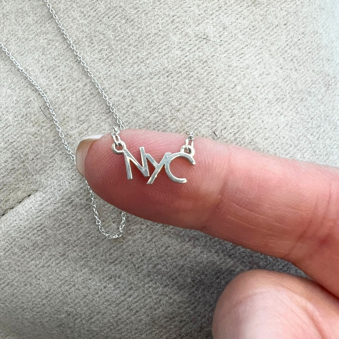 Sterling Silver NYC Necklace | I love NYC | mazi + zo sorority jewelry