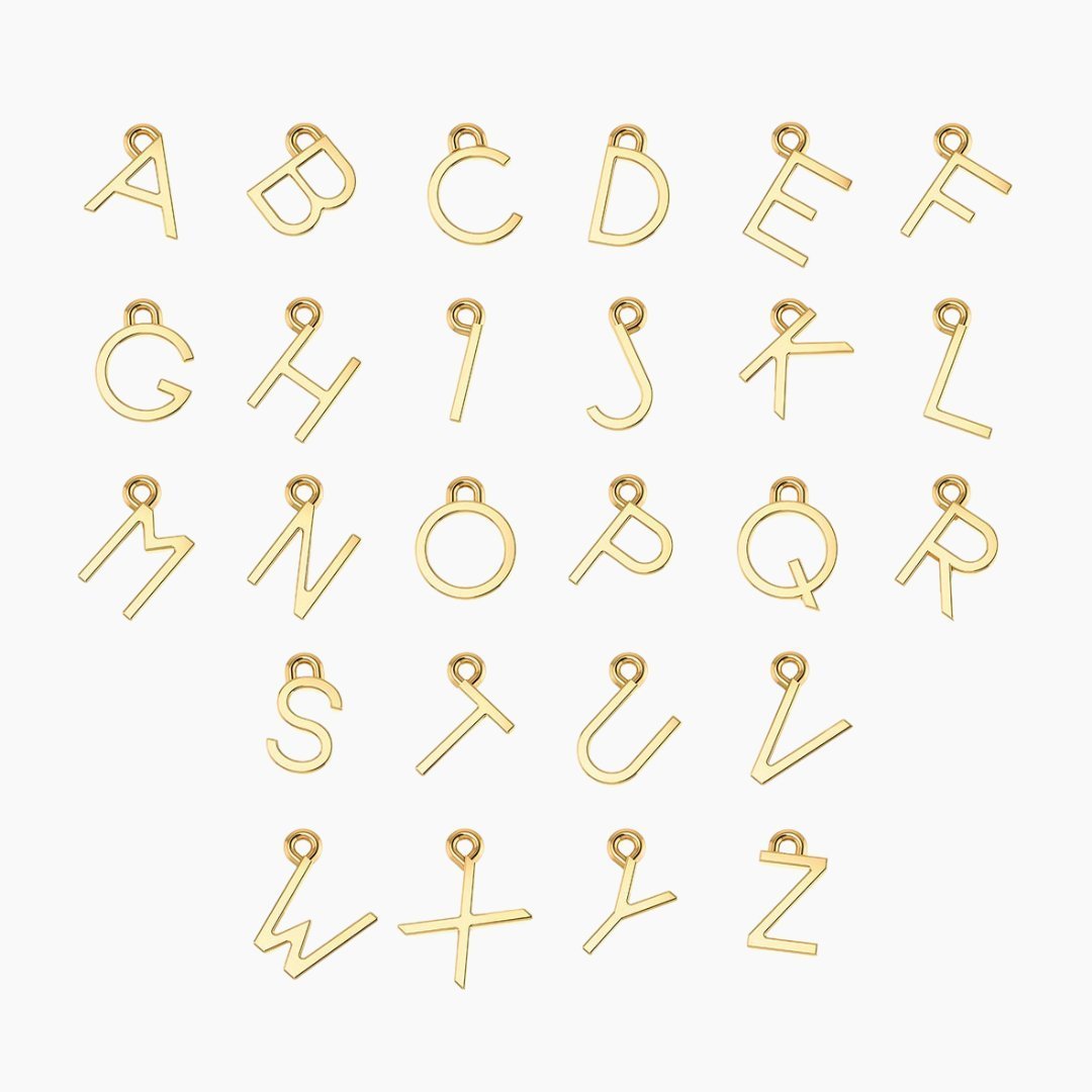 14k Gold Initial Necklaces | mazi + zo