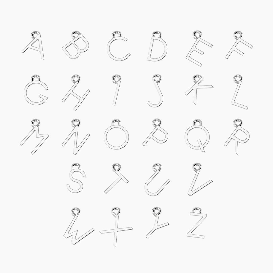 Sterling Silver Initial Necklaces | mazi + zo