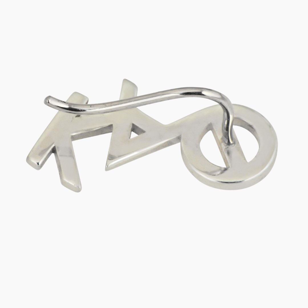 Sterling Silver Kappa Alpha Theta Climber Earring | mazi + zo sorority jewelry