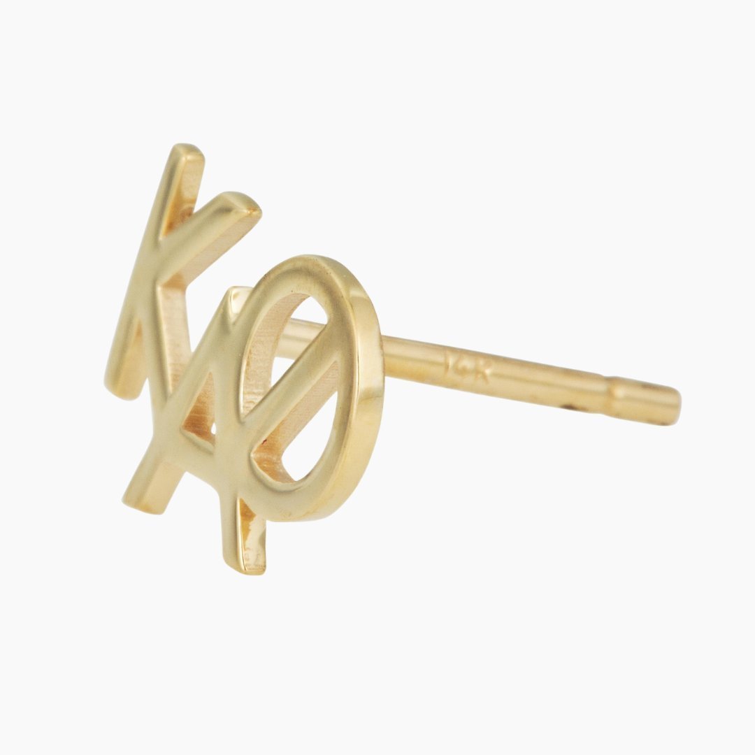 14k Gold Kappa Alpha Theta Earrings | mazi + zo sorority jewelry