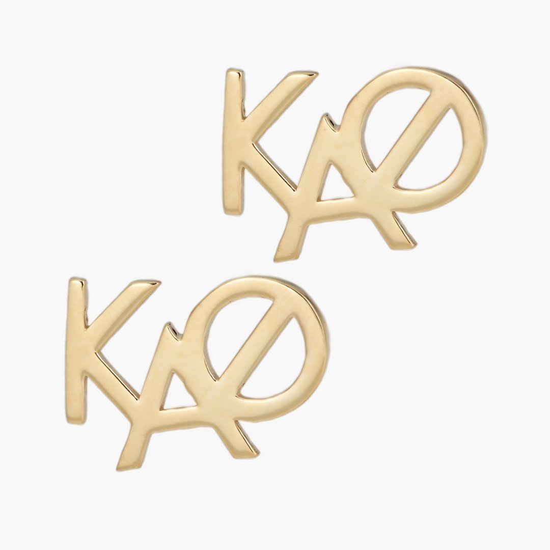 14k Gold Kappa Alpha Theta Earrings | mazi + zo sorority jewelry