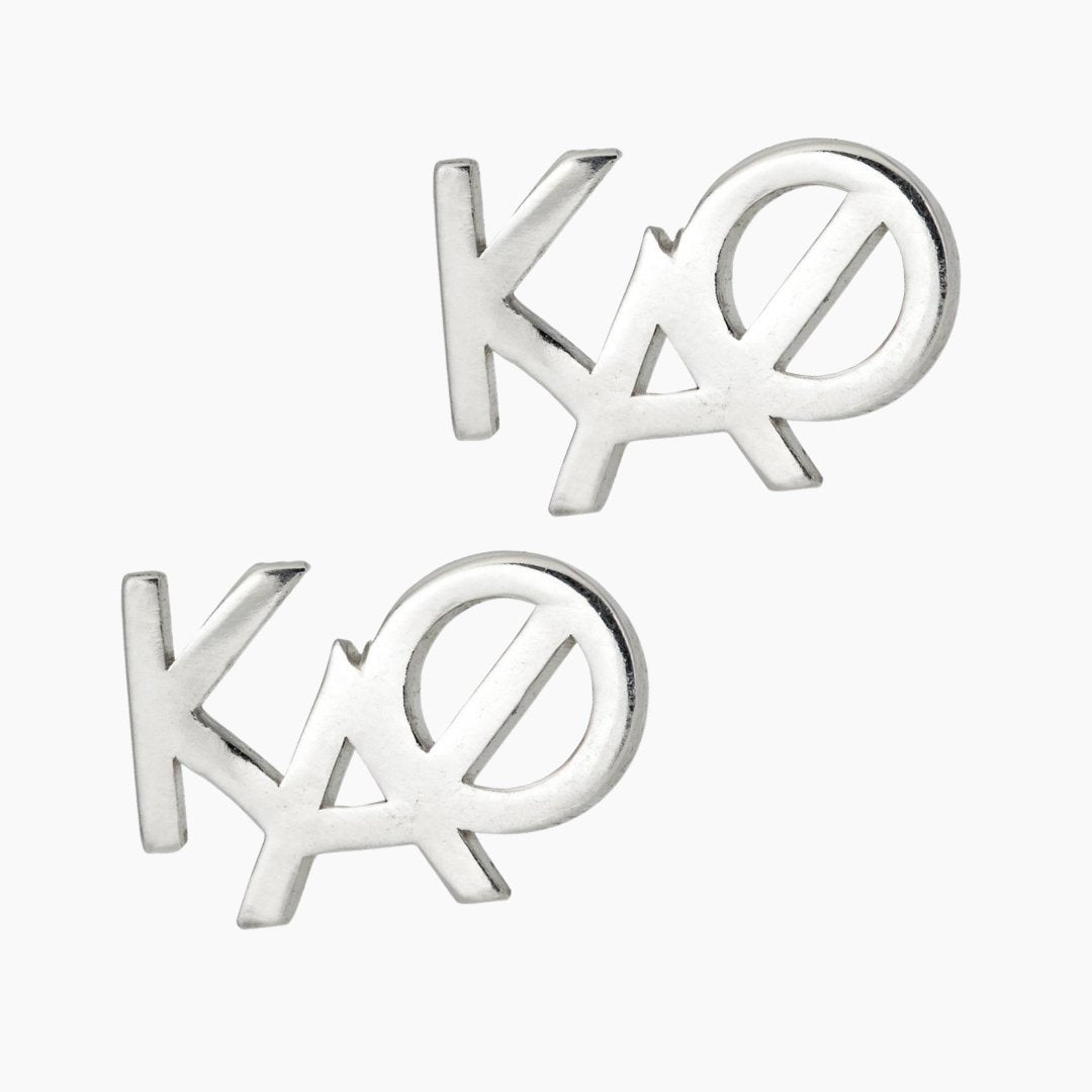 Sterling Silver Kappa Alpha Theta Earrings | mazi + zo sorority jewelry