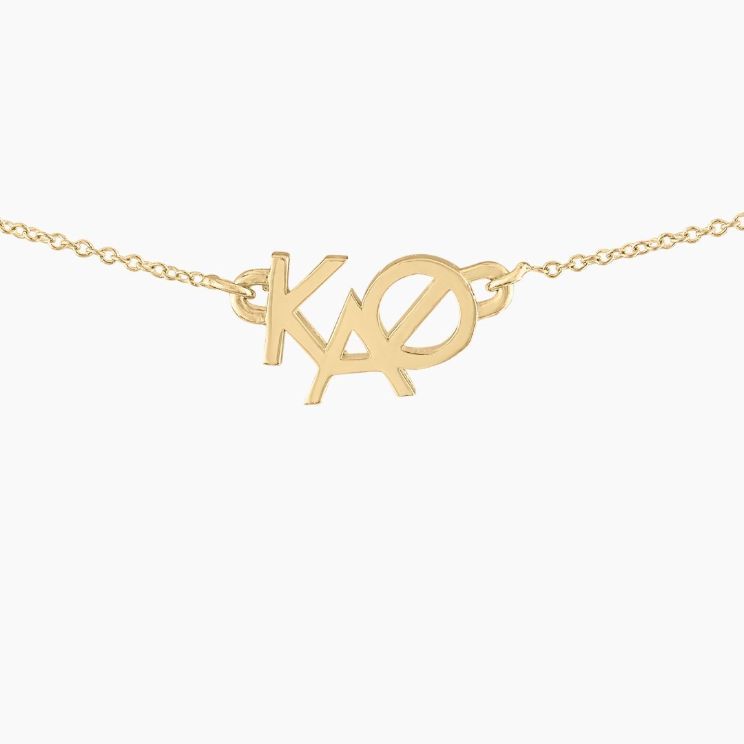 14k Gold Kappa Alpha Theta Necklace | mazi + zo sorority jewelry