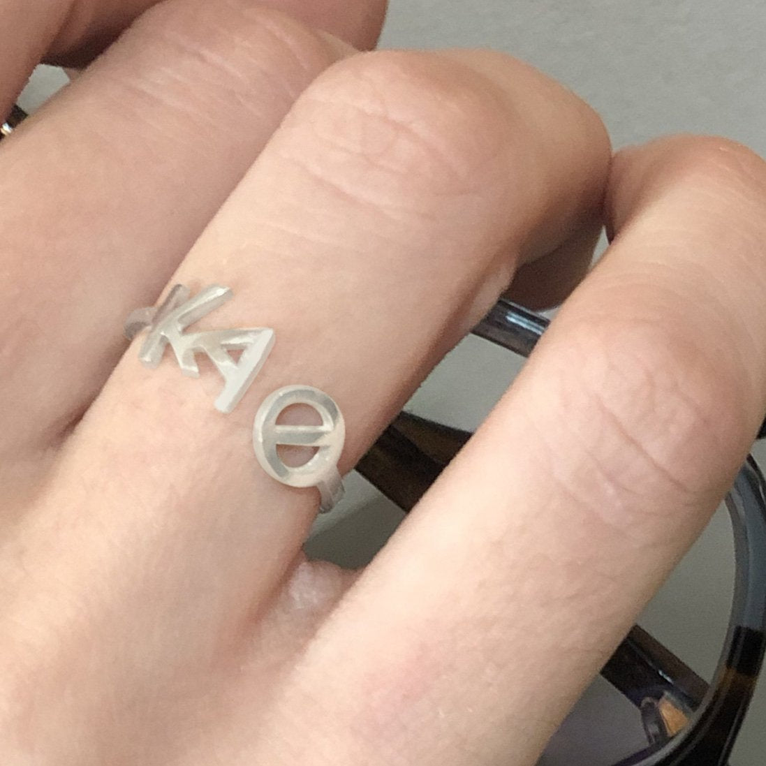 Silver Kappa Alpha Theta sorority ring by mazi + zo