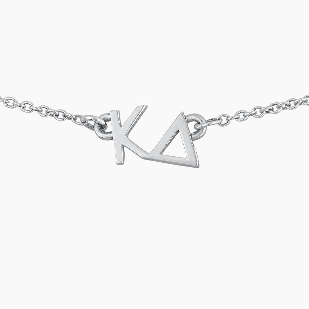 Sterling Silver Kappa Delta (KD) Necklace | mazi + zo sorority jewelry