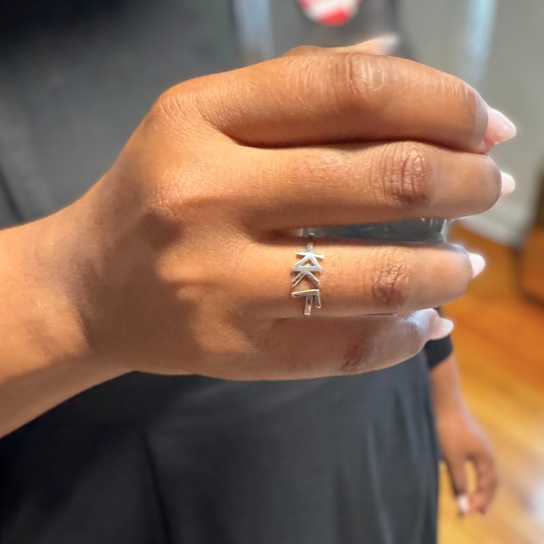Silver Kappa Kappa Gamma (Kappa) ring | mazi + zo sorority jewelry