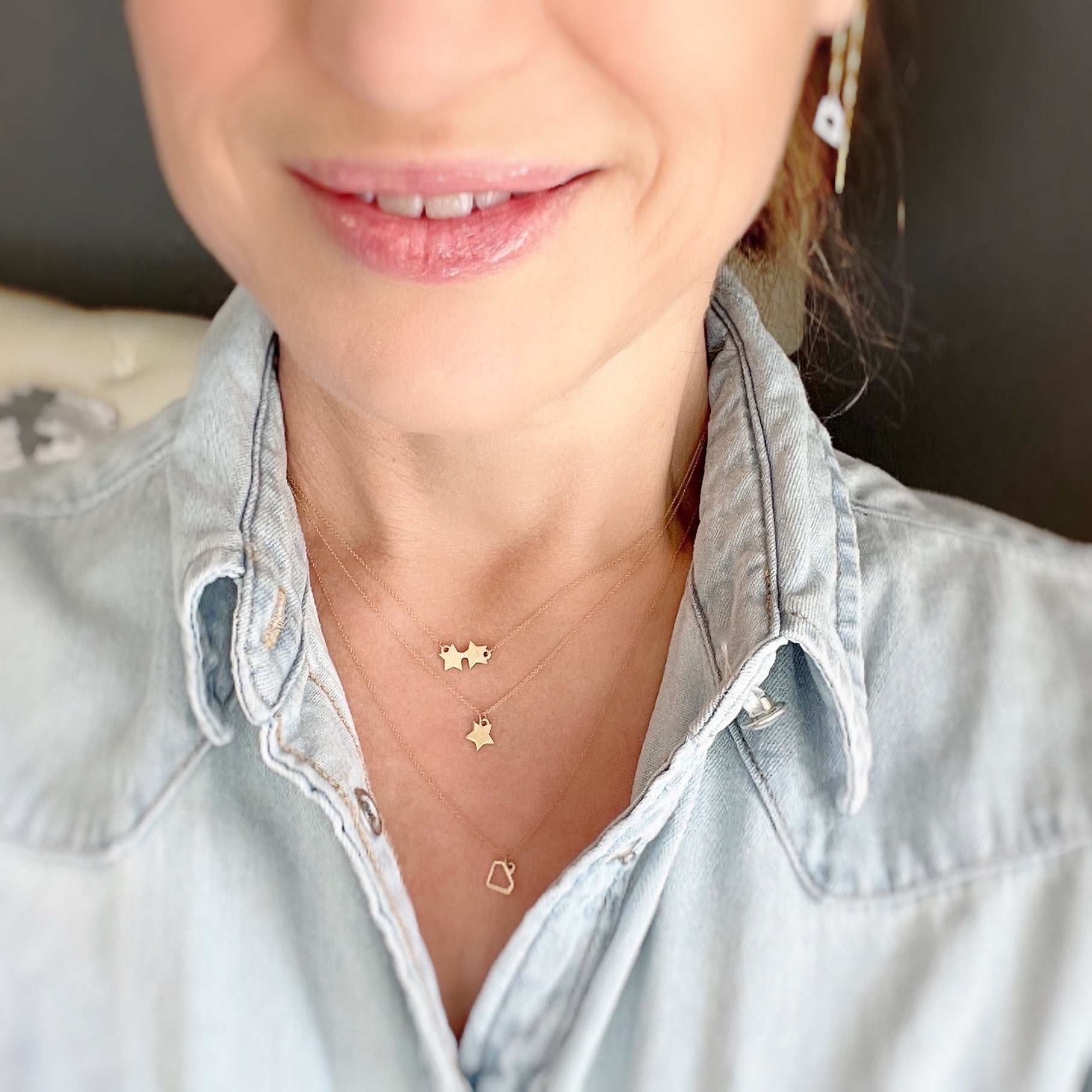 14k Gold Star Necklace | mazi + zo jewelry