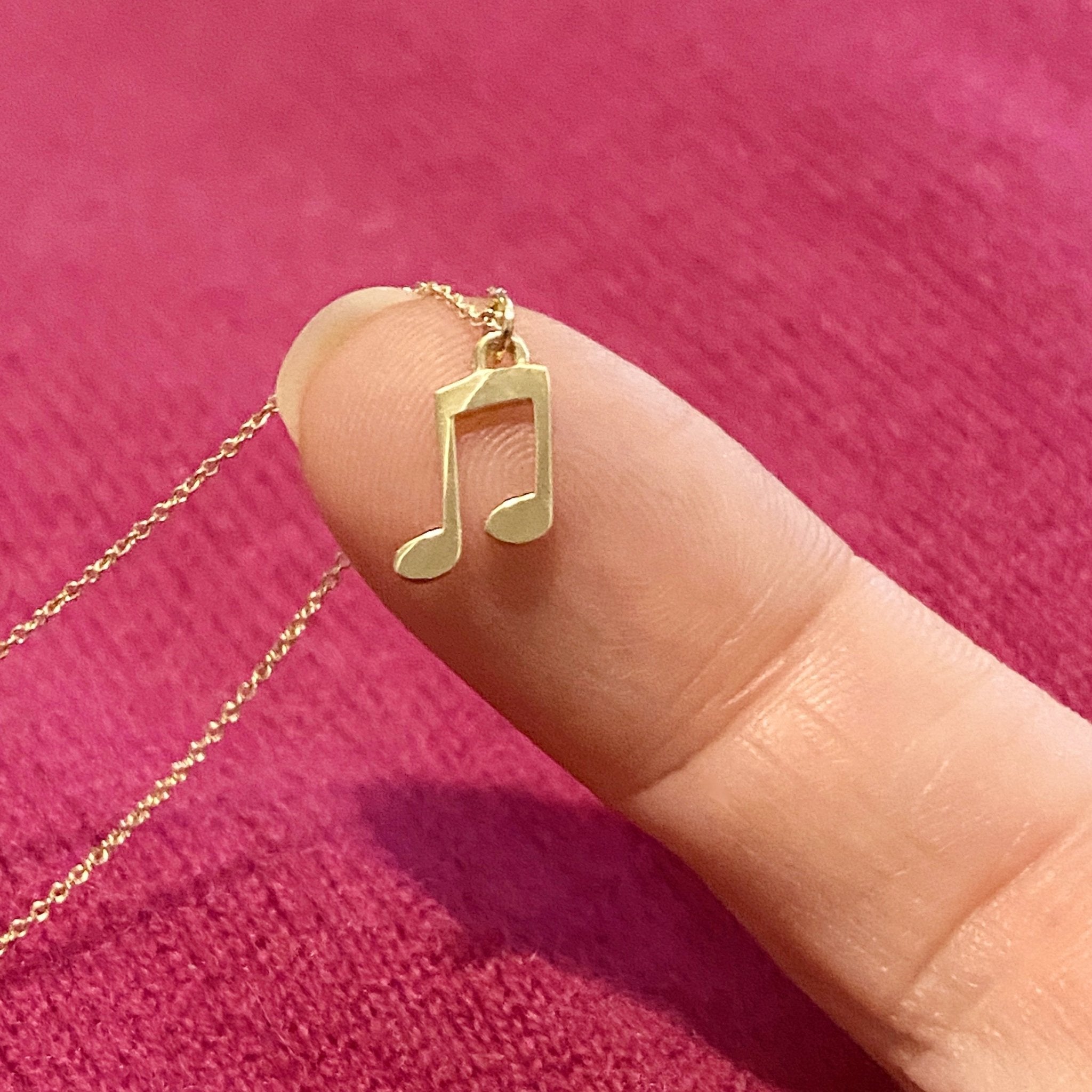 14k Gold Music Note Necklace | mazi + zo jewelry