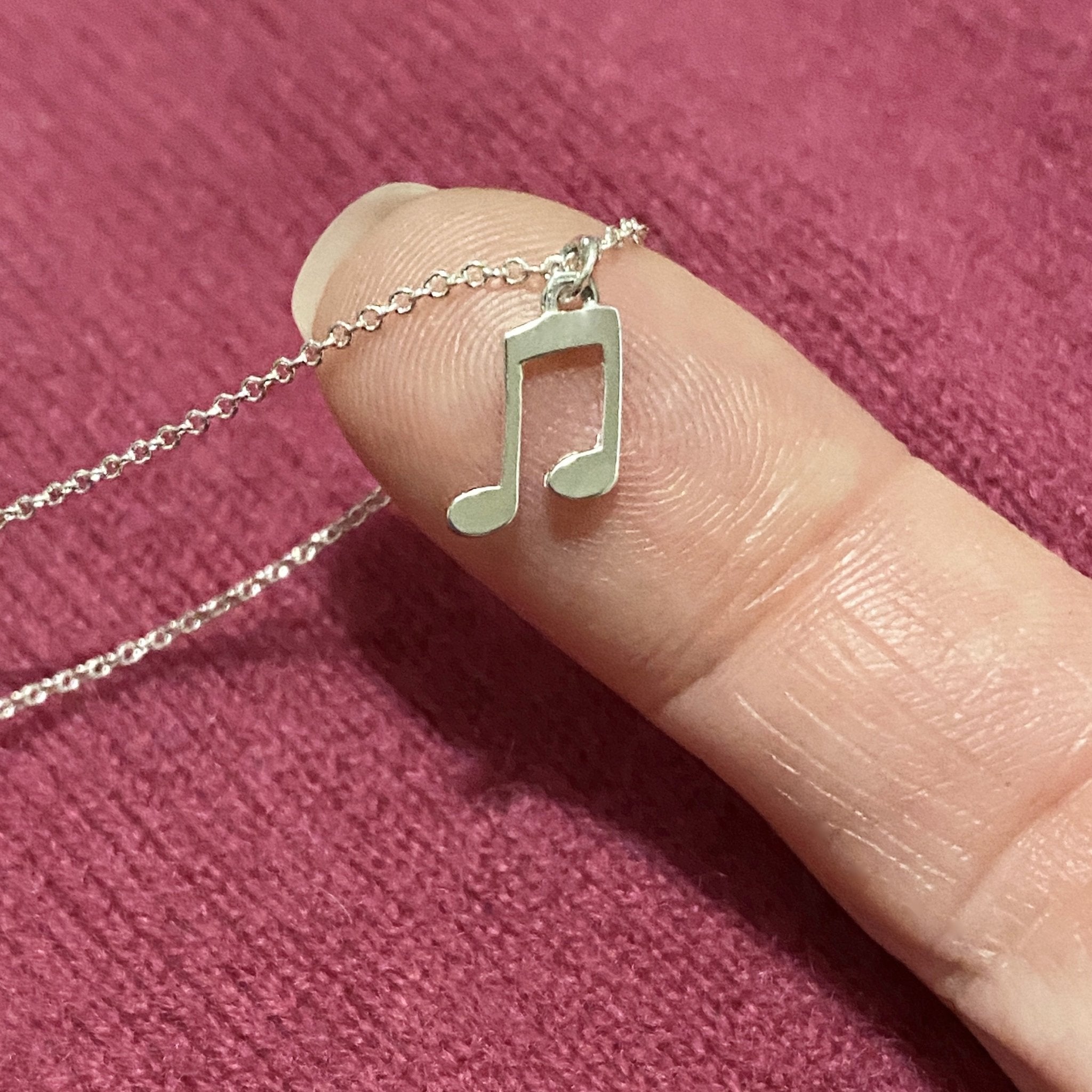 Sterling Silver Music Note Necklace | mazi + zo jewelry