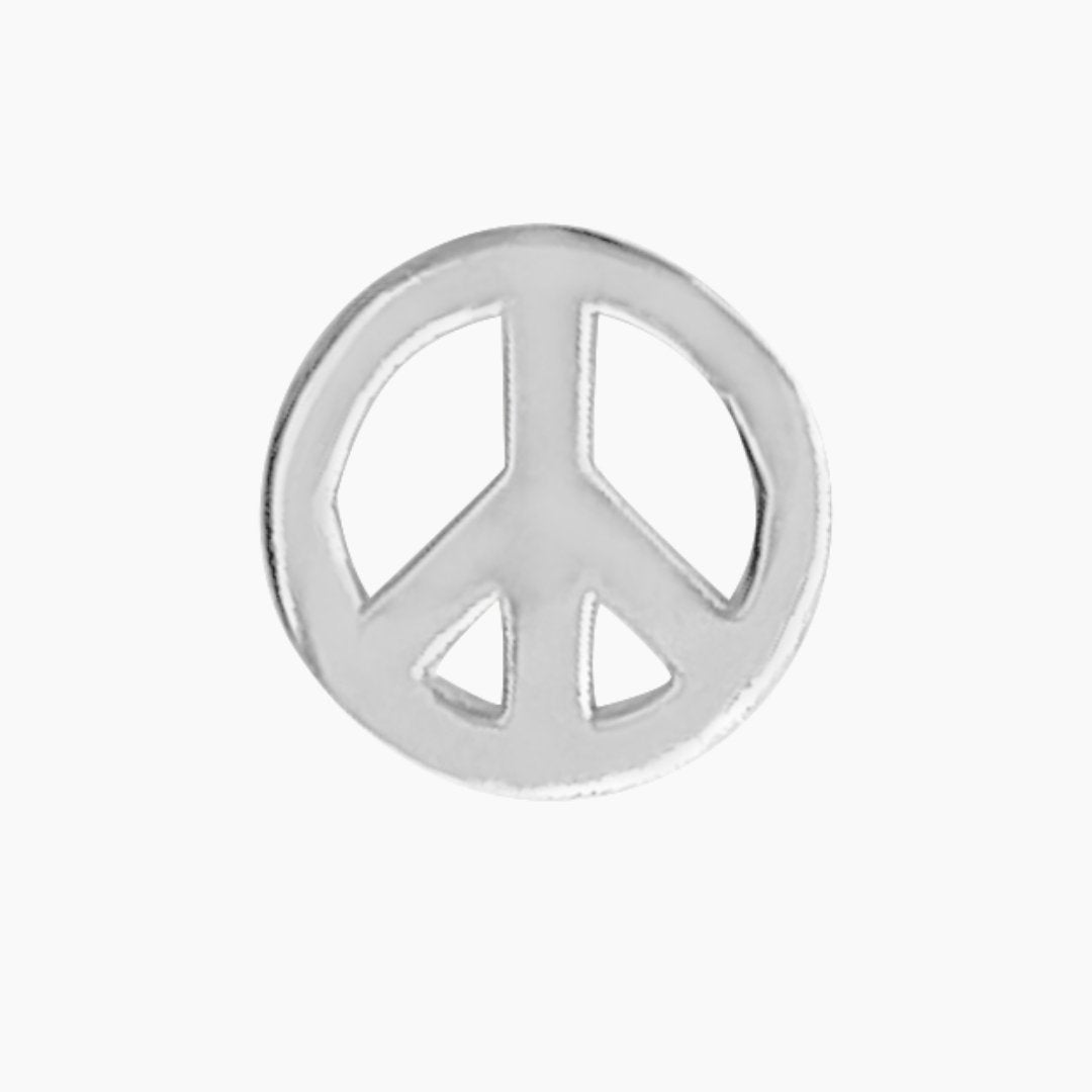 Sterling Silver Peace Sign Earrings | mazi + zo jewelry