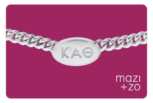 Kappa Alpha Theta Personalized Necklace Gift Card | mazi + zo sorority jewelry