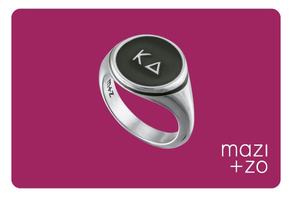 Kappa Delta Personalized Ring Gift Card | mazi + zo sorority jewelry