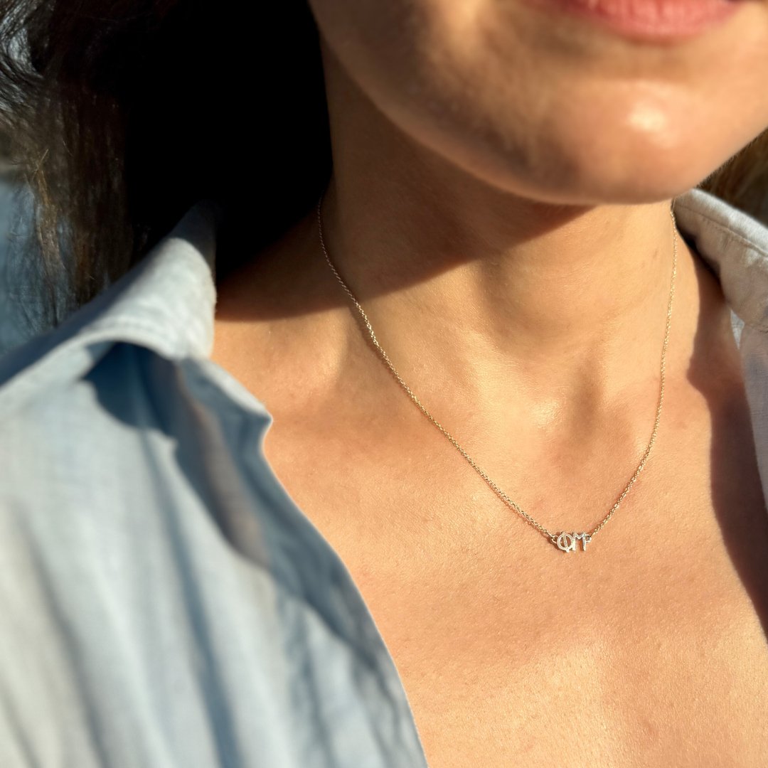 Sterling Silver Phi Mu Necklace | mazi + zo sorority jewelry