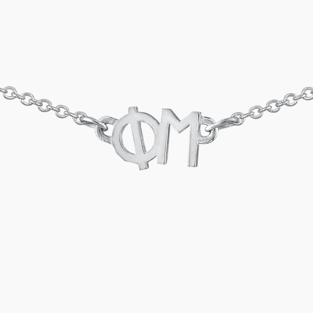 Sterling Silver Phi Mu Necklace | mazi + zo sorority jewelry