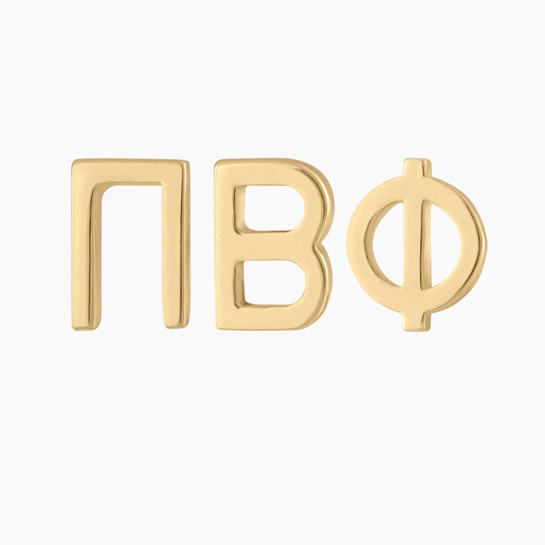 14k Gold Pi Beta Phi earrings | mazi + zo sorority jewelry