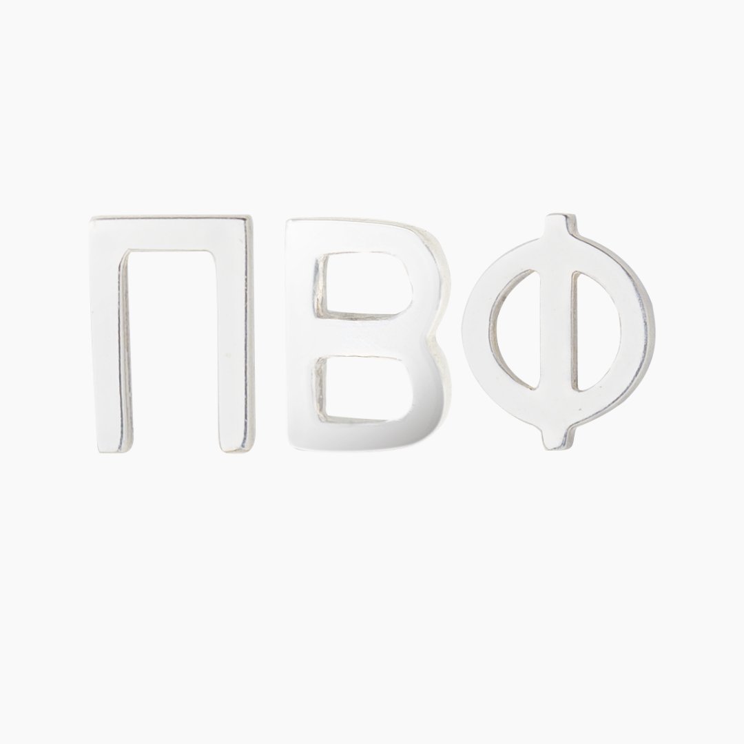 Silver Pi Beta Phi Earrings | mazi + zo sorority jewelry