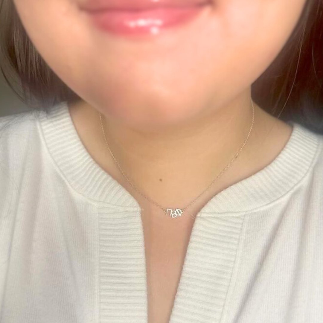 Pi Beta Phi necklace | silver | mazi + zo sorority jewelry