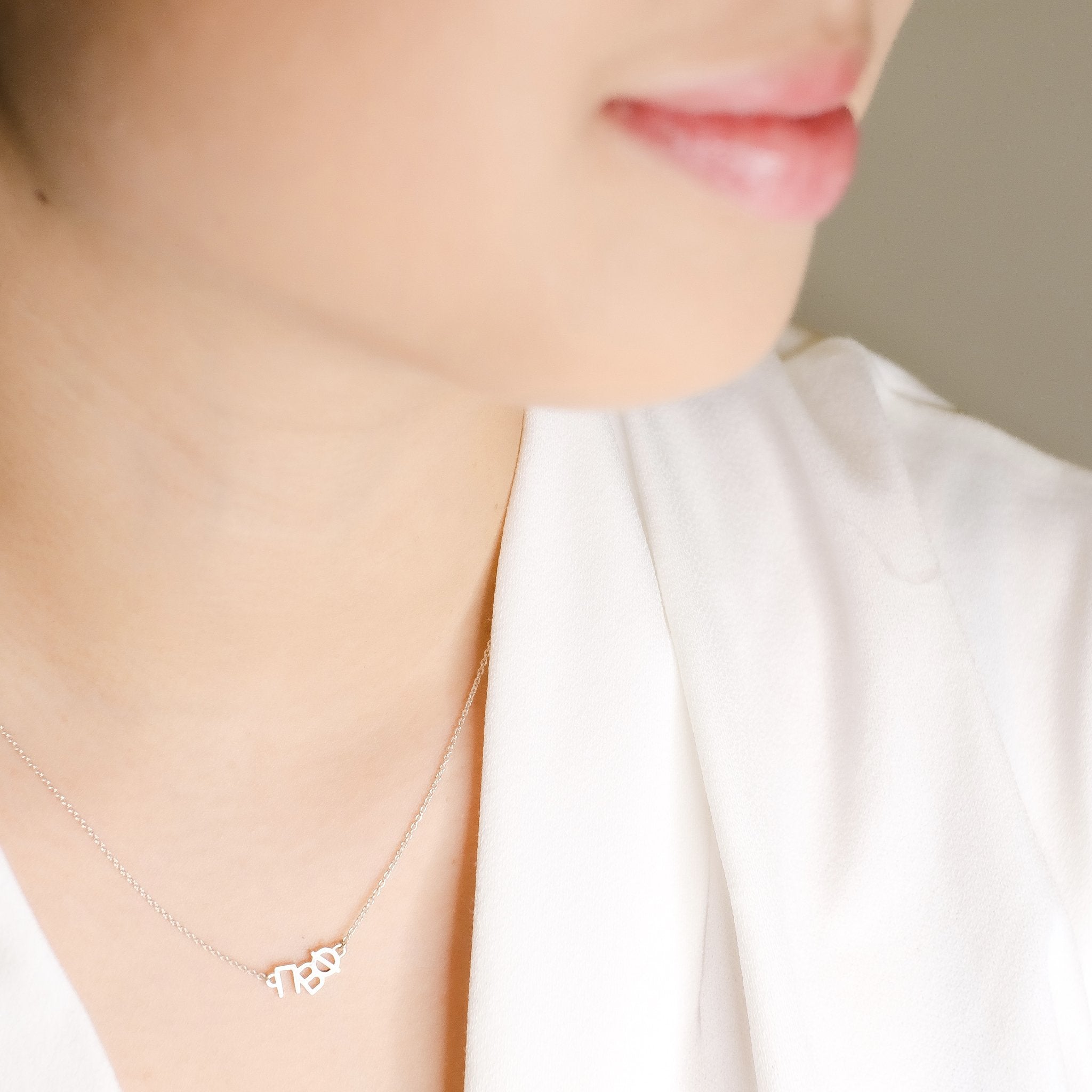 Pi Beta Phi necklace | silver | mazi + zo sorority jewelry