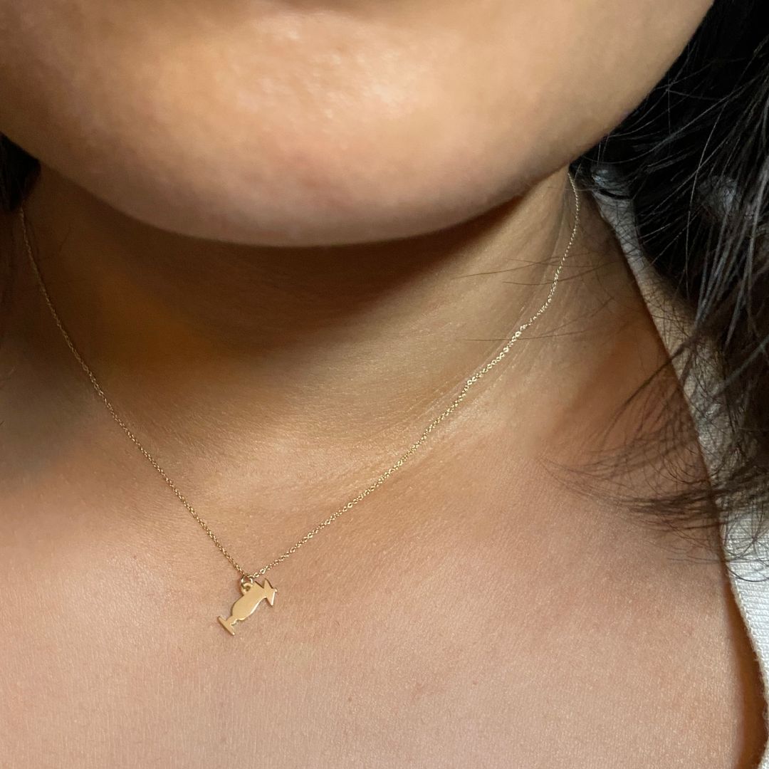 14k Gold Pina Colada Glass Necklace| mazi + zo